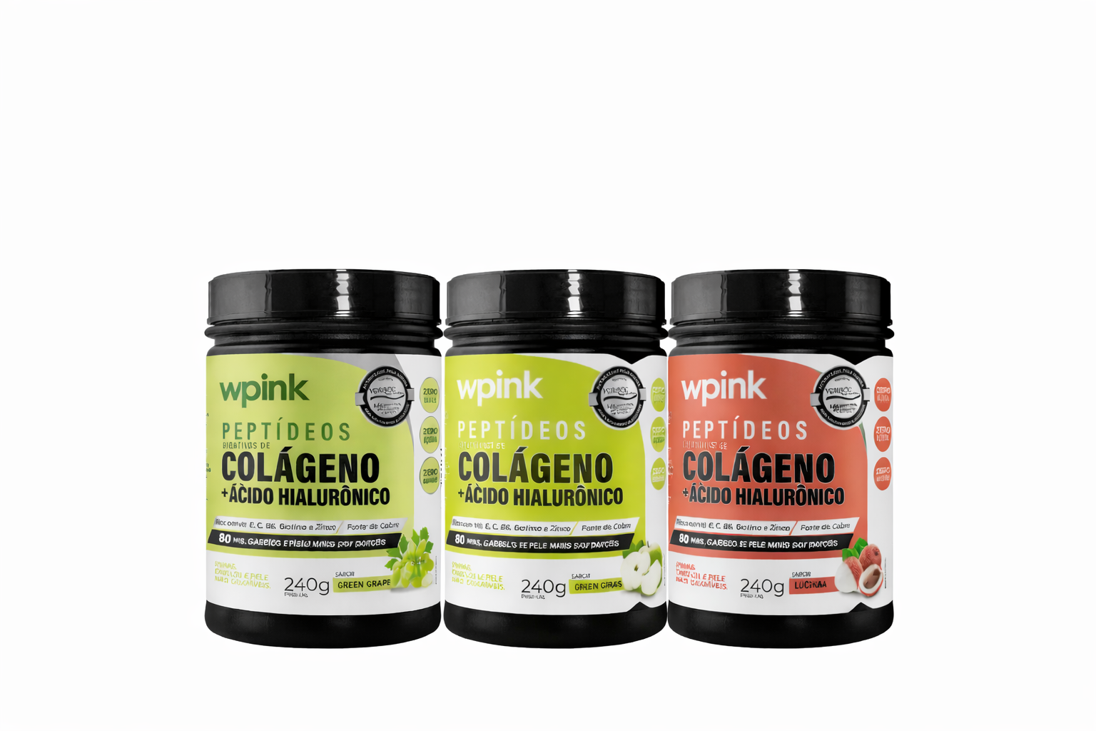 Kit Wpink Colágeno + Ácido Hialurônico (3 Unidades)